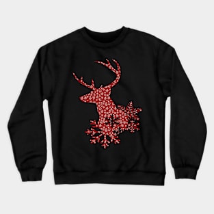 Red Christmas Pattern Deer Crewneck Sweatshirt